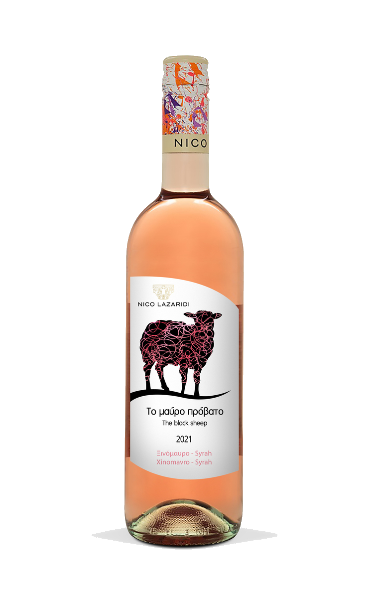 a bottle of The Black Sheep rose wine 2021