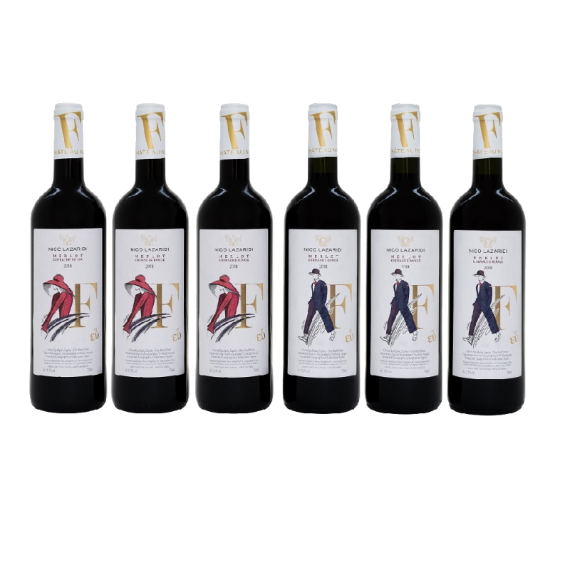 6 bottles of F Merlot wine
