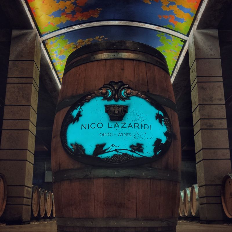 A NICO LAZARIDI wine barrel